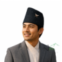 Bhadgaule Topi with Khukuri badge – authentic traditional Nepali topi handcrafted for cultural and formal wear