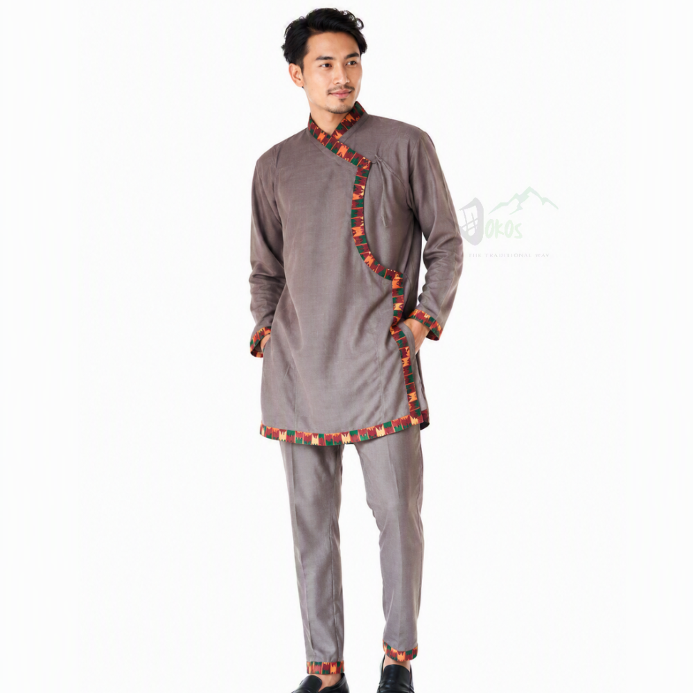 Daura Suruwal Bordered for Men | Authentic Traditional Nepali Dress | Dokos