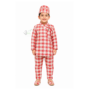 Chhetri Boys Traditional Clothing Set in Red & White with Dhaka Topi
