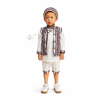 Lepcha Traditional Dress for Kids Boy with Woven Vest and Lepcha Cap