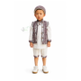 Lepcha Traditional Dress for Kids Boy with Woven Vest and Lepcha Cap