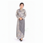 Tamang Traditional Dress (grey-lavender) for Women by Dokos – Authentic Nepali Himalayan Cultural Dress